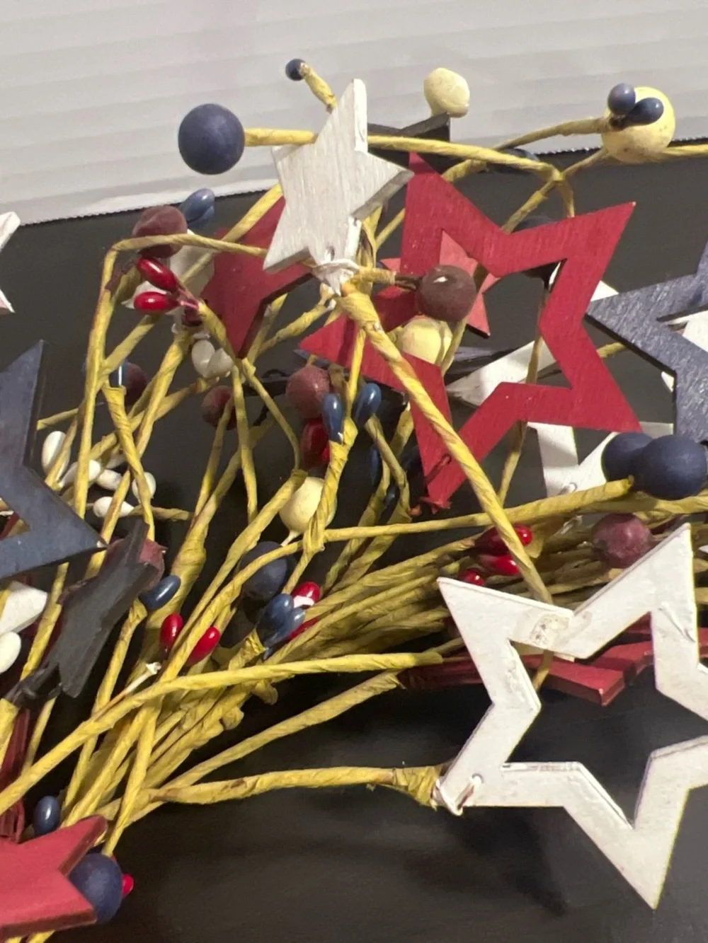 Patriotic Star Wreath - Red White Blue Decorative Wreath